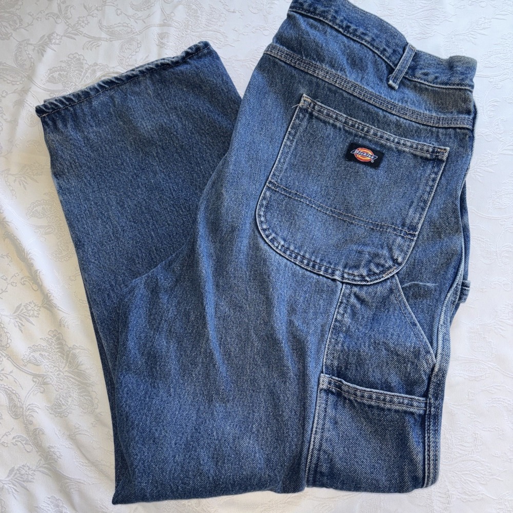 DICKIES‎ MEN'S RELAXED FIT CARPENTER BLUE JEANS WAIST 40 LENGTH 30
